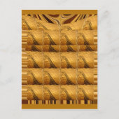 Goldene Giraffe Tiermotiv Kunst drucken Postkarte (Vorderseite)