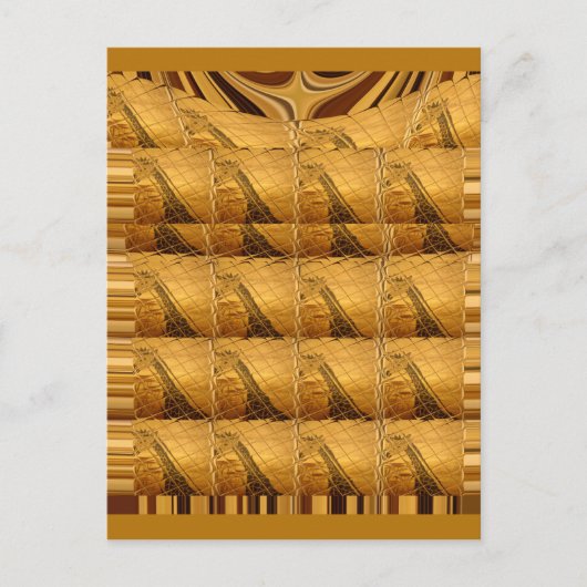 Goldene Giraffe Tiermotiv Kunst drucken Postkarte (Vorderseite)