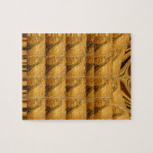 Goldene Giraffe Tiermotiv Kunst drucken Puzzle (Horizontal)