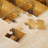 Goldene Giraffe Tiermotiv Kunst drucken Puzzle (Seite)