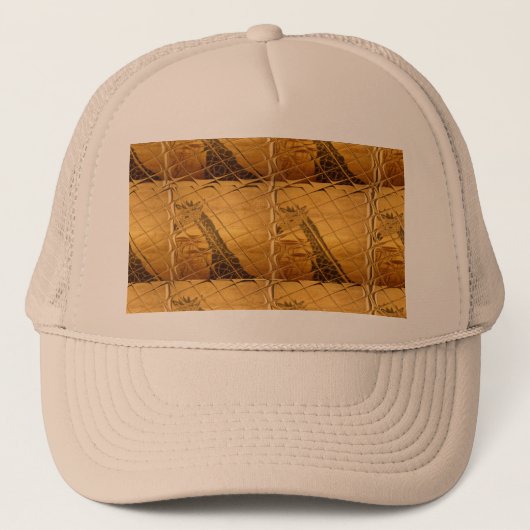 Goldene Giraffe Tiermotiv Kunst drucken Truckerkappe (Vorderseite)