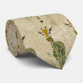 Goldene Giraffen-Muster-Krawatte Krawatte (Gerollt)