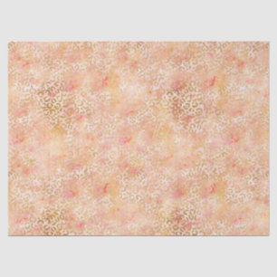 Goldene Girl Pfirsich Rosa Leopardene Printwerbung Seidenpapier