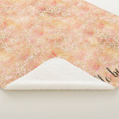 Goldene Girl Pfirsich Rosa Leopardene Printwerbung Sherpadecke (3/4)