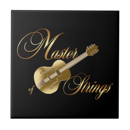 Goldene Gitarre Fliese (Vorderseite)