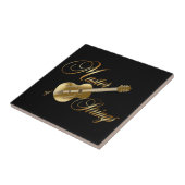 Goldene Gitarre Fliese (Seite)
