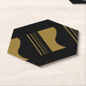 Goldene Gitarre Untersetzer (angewinkelt)