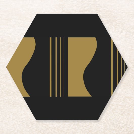 Goldene Gitarre Untersetzer (Vorderseite)