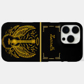 Goldene Gitarrenkunst mit Angelflügeldesign Case-Mate iPhone Hülle (Rückseite (Horizontal))