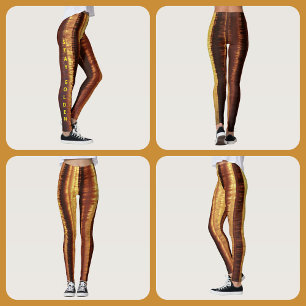 Goldene Glam-Bronze Leggings