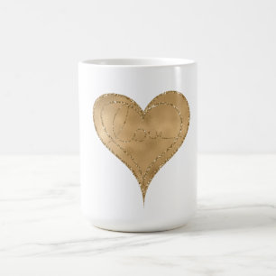 Goldene Glam Glitzer Liebe Kaffeetasse