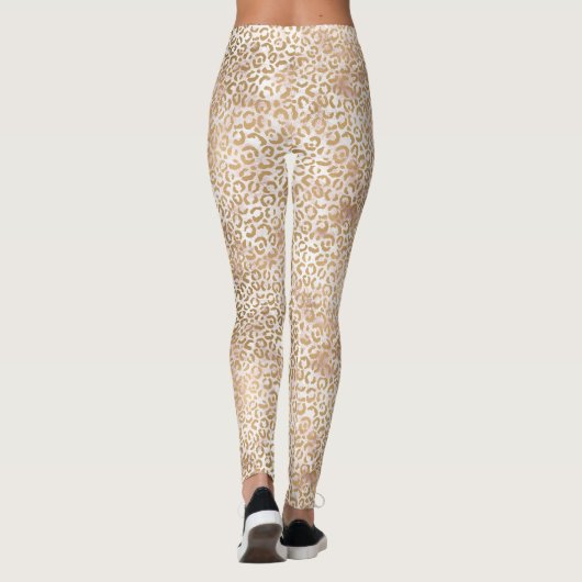 Goldene Glam-Goldleopard Leggings (Rückseite)