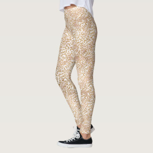 Goldene Glam-Goldleopard Leggings