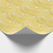 Goldene glänzende Wirbel Geschenkpapier (Ecke)