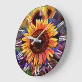 Goldene Gletscher Große Wanduhr (Winkel)