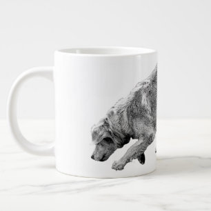 Goldene Glide in sanften Wintertönen Jumbo-Tasse