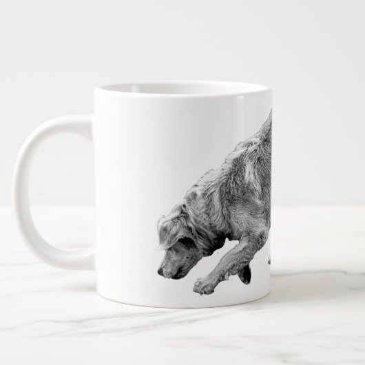 Goldene Glide in sanften Wintertönen Jumbo-Tasse (Links)