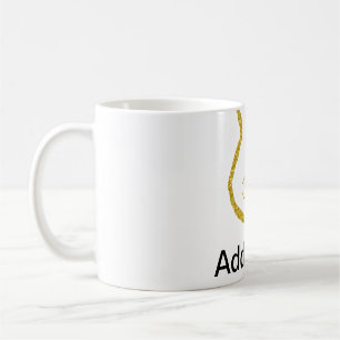 Goldene Glitter-Akustikgitarre Name hinzufügen Kri Kaffeetasse
