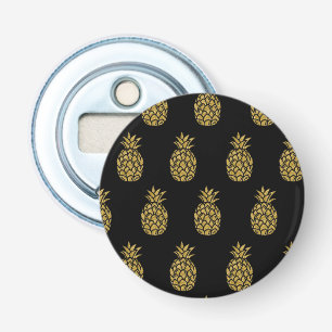 Goldene Glitter-Ananas Tropisches Obst Flaschenöffner