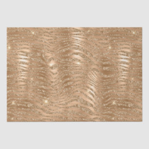 Goldene Glitter-Zebrastreifen Metallisches Muster Seidenpapier