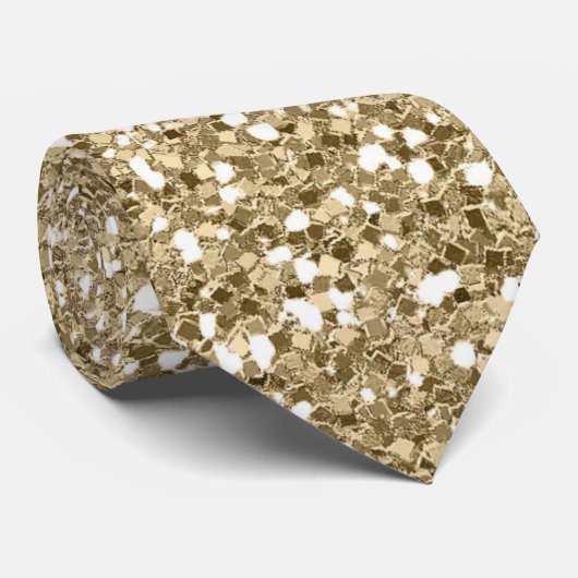 Goldene Glitterbeschaffenheit Krawatte (Gerollt)