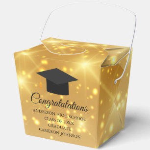 Goldene Glitzer-Abschlussfeier Chic Custom Party G Geschenkschachtel