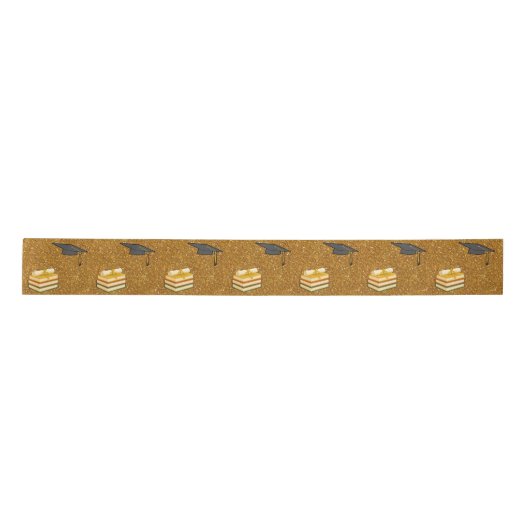 Goldene Glitzer-Abschlussfeier Satinband (Vorderseite)