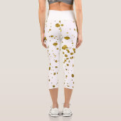 Goldene Glitzer Capri Leggings (Rückseite)