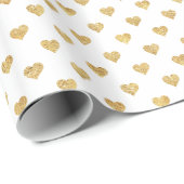 Goldene Glitzer Geschenkpapier (Rolleneckpunkt)