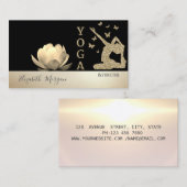 Goldene Glitzer Girl Silhouette Visitenkarte (Vorne/Hinten)