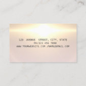 Goldene Glitzer Girl Silhouette Visitenkarte (Rückseite)