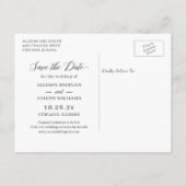 Goldene Glitzer Herbstblütenhochzeit Sichern Sie d Einladungspostkarte (Rückseite)