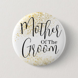 Goldene Glitzer Hochzeit Button