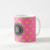 Goldene Glitzer Kaffeetasse (VorderseiteRechts)