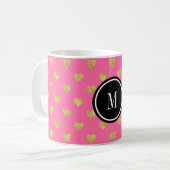 Goldene Glitzer Kaffeetasse (Vorderseite Links)