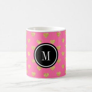 Goldene Glitzer Kaffeetasse