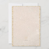 Goldene Glitzer Kinderdusche Einladung (Rückseite)