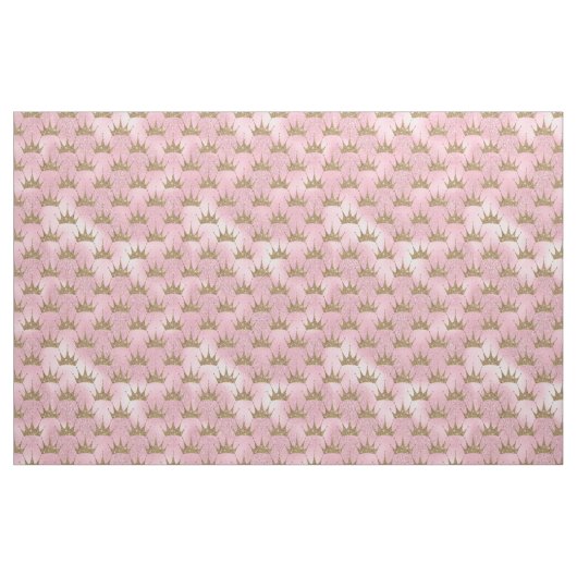 Goldene Glitzer Krone Stoff (Fat Quarter (45,7 x 55,9 cm))