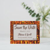 Goldene Glitzer-Leuchten Save the Date-Karte Save The Date (Stehend Vorderseite)
