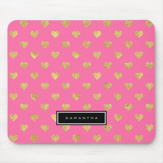 Goldene Glitzer Mousepad (Vorne)