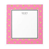 Goldene Glitzer Notizblock (Vorderseite)