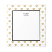 Goldene Glitzer Notizblock (Vorderseite)