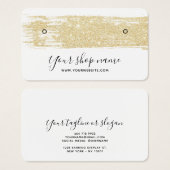 Goldene Glitzer Pinselstriche Ohrenanzeige (Vorne & Hinten)