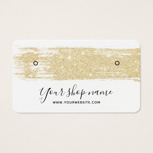 Goldene Glitzer Pinselstriche Ohrenanzeige (Vorderseite)