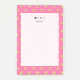 Goldene Glitzer Post-it Klebezettel