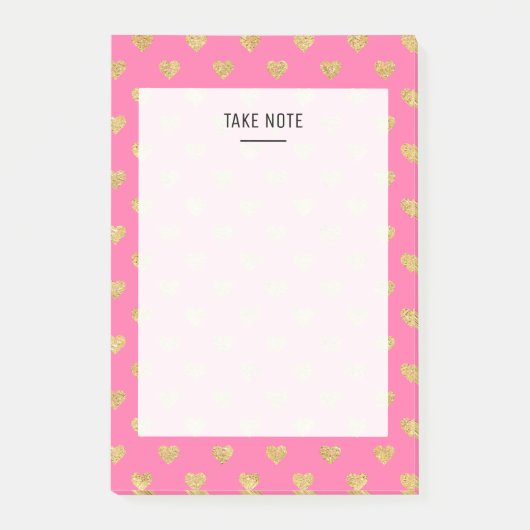 Goldene Glitzer Post-it Klebezettel (Vorderseite)