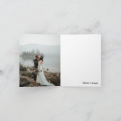 Goldene Glitzer Rings Moderne Hochzeit Einladung (Innenseite)