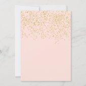 Goldene Glitzer Rose Kronen Tiara Quinceañera Einladung (Rückseite)