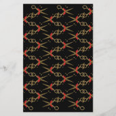 Goldene Glitzer-Schere - Haarstylistin (Rückseite)