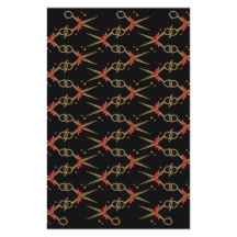 Goldene Glitzer-Schere - Haarstylistin